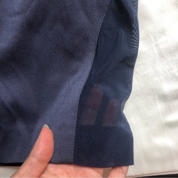 ❤️Patrizia Pepe Sera Navy Mesh Skirt Pockets EUR 44/US 4 - Picture 2 of 6